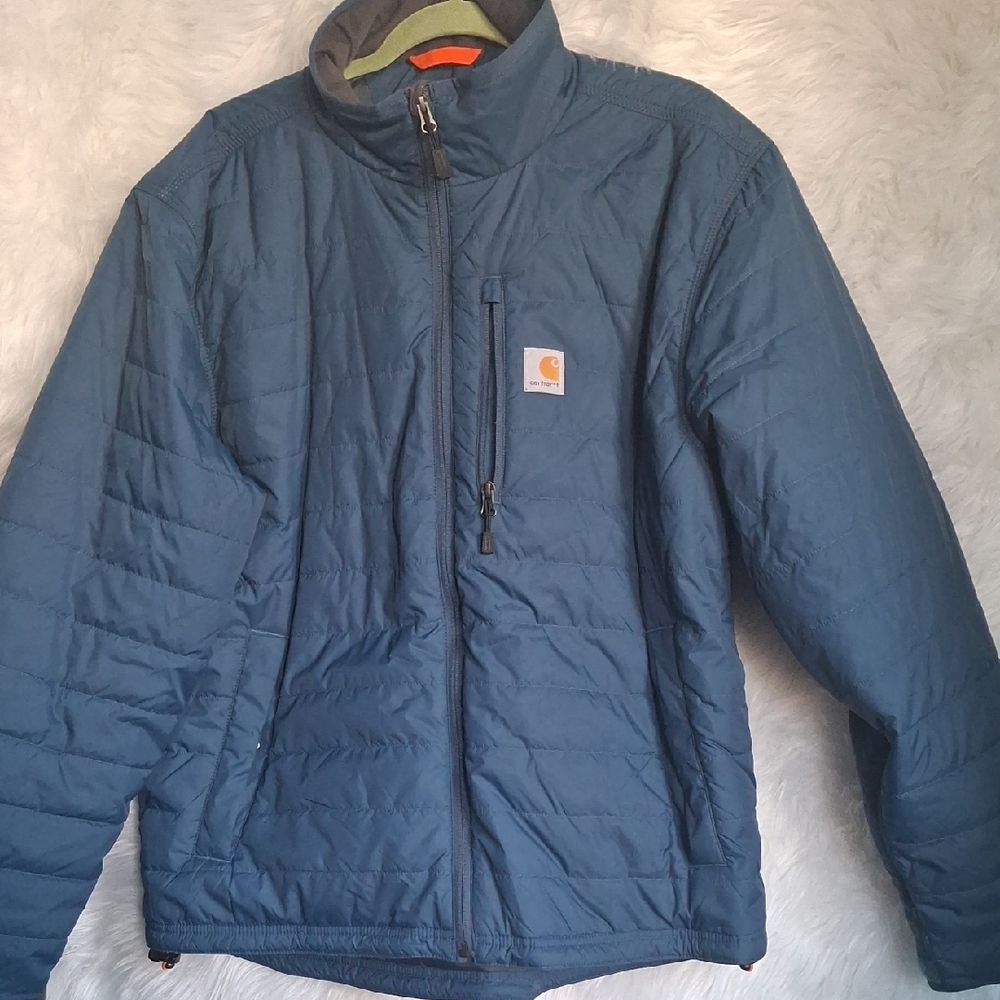 Carhartt Men's Navy Puffer Jacket - Picture 1 of 4